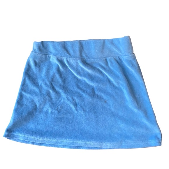 Delia’s Y2K Butterfly Velour Mini Skirt Dolls Kill Low Rise Blue Pop Princess - Picture 6 of 8